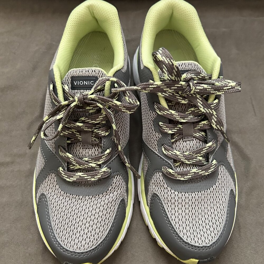 Vionic Tokyo Sneakers Athletic Walking Shoes Women's 8  Med Grey Mesh EC